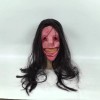 Máscara De Diablo Con Cara Roja De Pelo Largo, Máscaras