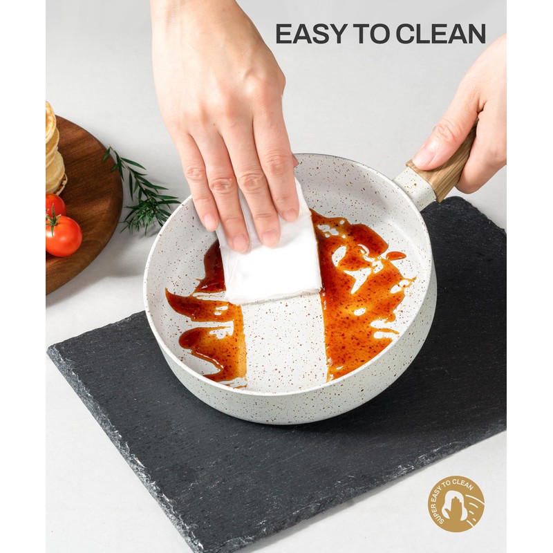MICHELANGELO Small Frying Pan Nonstick - 6 Inch Single Egg