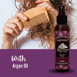 Black Canyon French Vanilla & Pear Scented Hair Detangler with Argan Oil, 4 Oz (2 Pack)