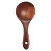 Tuperoymse Teak Wood Spoon Natural Solid Wood Rice Spoon Wooden