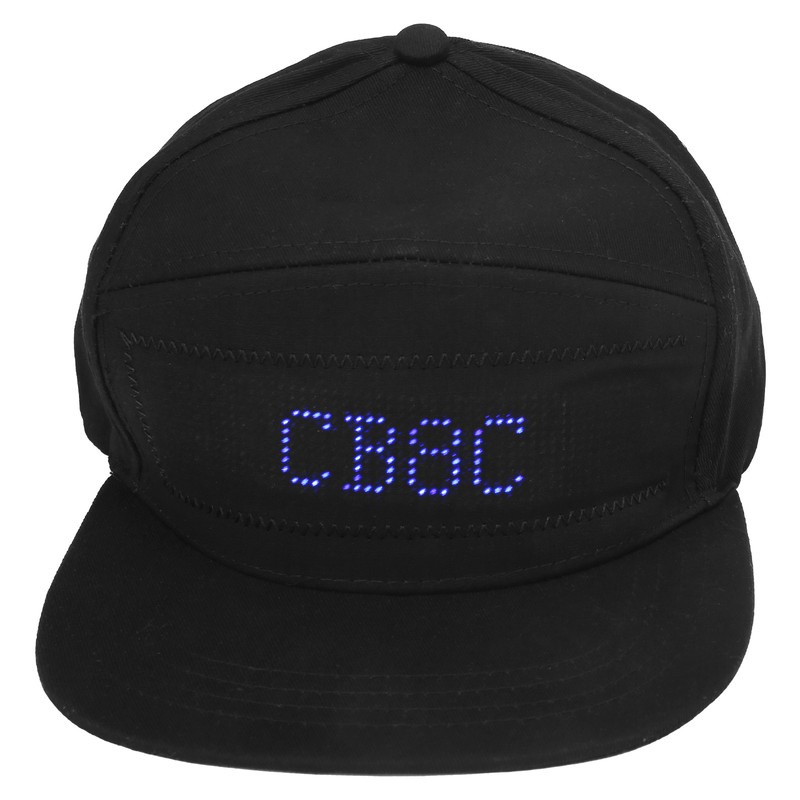Cotton Plastic Peaked Cap LED Luminescence Editable Cool Hat for