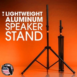 JBL Bags Standard Speaker Stand Set with Adjustable Height and Dual Diameter Pole, Includes (2) Speaker Stands and Carry Bag (JBLSPKSTMASET)