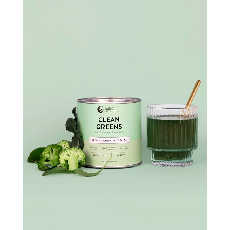 Nutra Organics Clean Greens Straight Up Greens 200g | Superfood