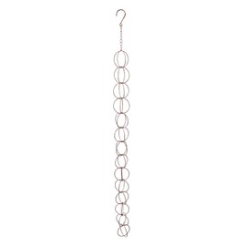 Rain Chain Ring Wind Chime, Gutter Gutter, Easy to Install with Hook for Balcony, Park, Patio, Porch and More