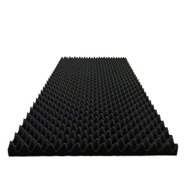 Jdejiela 1 Pack Egg Crate Foam Sound Proof Foam Panels for Walls,48''X24''X2'' inch Acoustic Panels, high-Density Fireproof soundproof Wall Panels, Professional Acoustic Treatment (Black)