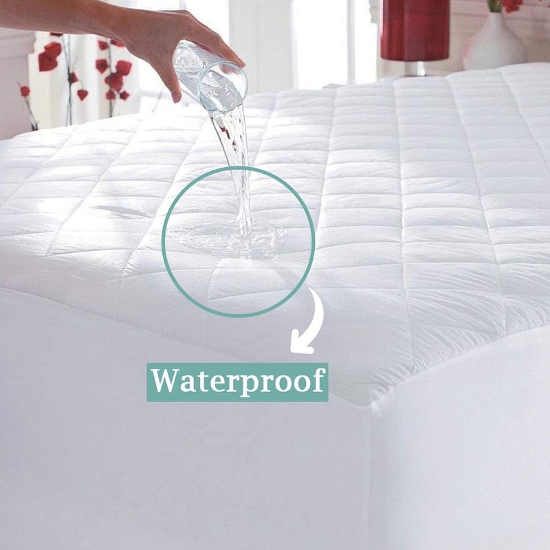 DTEX HOMES Quilted Waterproof Matress Portector Extra Deep 40cm Fitted