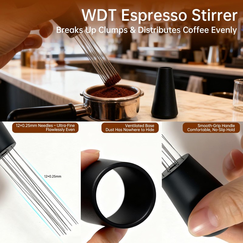 YAQUHO 54mm Espresso Accessories Kit, 9 Pcs Espresso Tamper Tools