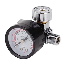 Draper 28379 1/4" BSP On-Gun Air Regulator and Gauge, 180psi