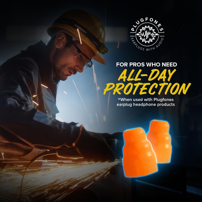 Plugfones Replacement Ear Plugs - 29 (dB) NRR Certified ComfortTiered