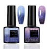 Farbwechsel UV Gel Nagellack Set - 2PCS Temperaturänderung mit Glitzer-Effekt,