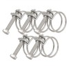 Double Wire Hose Clips Adjustable 201 Stainless Steel Hose Clamps