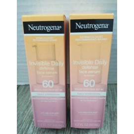 Neutrogena Invisible Face Serum Daily Hydration 1.7 oz SPF 60 (2PK BUNDLE) 03/26
