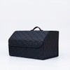 Folding Car Trunk Organizer for Vehicle Storage – Black PU