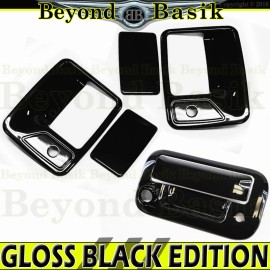 Torox 2008-2016 Ford F250-F550 Std/Ext GLOSS BLACK Door Handle COVERS w/PSK+Tailgate