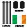 Yamiuo 12 Pack Ireland Desk Flags, Irish Desktop Flag, Small