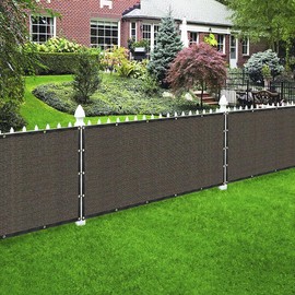 7' x 4' Brown Privacy Screen Fence Cover Panel Shade Cloth Fabric for Chain Link Fence Driveway Playground Yard Garden Farm UV Protection