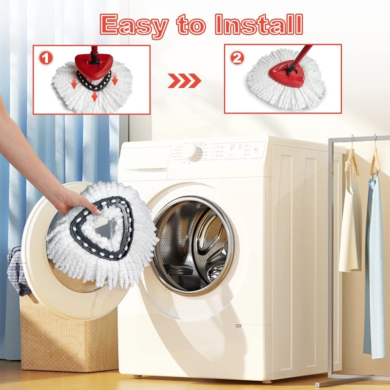 GFRED Set of 3 Mop Head Replacement Compatible With Vileda