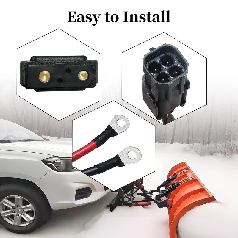 Lucklick 42014 42015 Truck & Plow Side Battery Cable Set