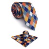S&W SHLAX&WING Multicoloured Checked Tie Wedding Men's Silk Size, Extra