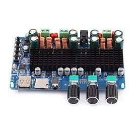 Amplifier Board Digital 2.1 Channel Amplifier Board Bluetooth USB TF Input 50W + 50W Stereo 100W Subwoofer Output