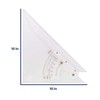 Pacific Arc Professional Adjustable Triangle Clear With Inking Edge 10"