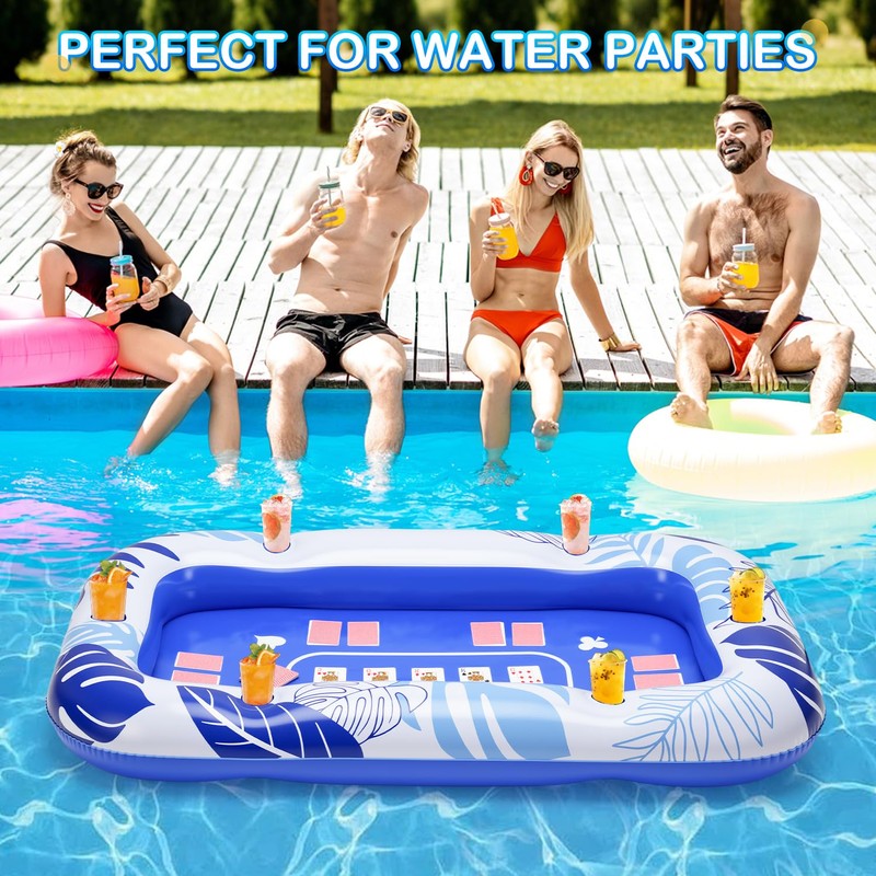 56IN Oversize Floating Card Game Table for Pool with Waterproof