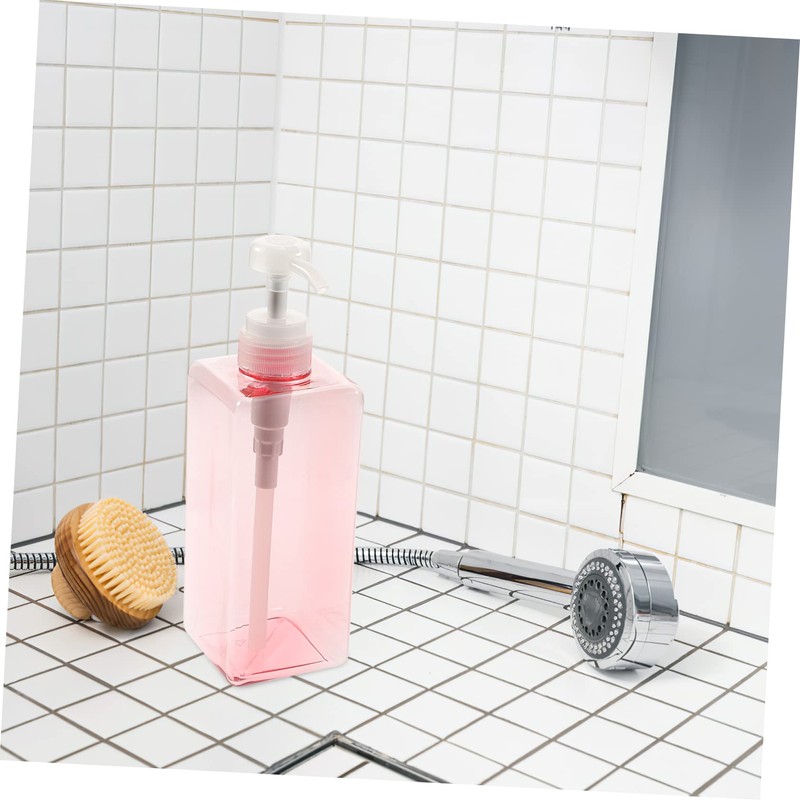 ULTECHNOVO Square Refillable Hand Soap Dispenser with Pump Liquid Bottle