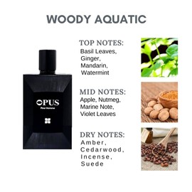 INTENSE OUD Opus Men EDP - Eau De Parfum 100ml(3.4 oz) | Basil Leaves, Ginger, Mandarin, Watermint, Apple, Nutmeg, Marine Note, Violet Leaves | Ideas Fragrance Collection