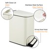 TIPGO Slim Bathroom Trash Can with Lid Soft Close, 6