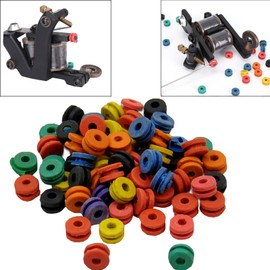 Rubber Bands Rubber Grommets - NAQASE 100pcs Grommets Nipples 100pcs Rubber Bands 100pcs O-Rings and 3pcs Spanner for Machine Parts Supplies