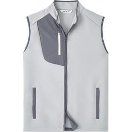 PETER MILLAR Men's Crown Sport Squall Block Vest In Gale Grey, Size Large