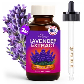Rylenor 3 Oz Pure Lavender Extract for Baking Drinks, Coffee, Lattes. Culinary Grade Lavender Essence and Flavoring - Kosher, Keto Friendly, Vegan, Gluten-Free for Beverages & Recipes Includes Measured Dropper