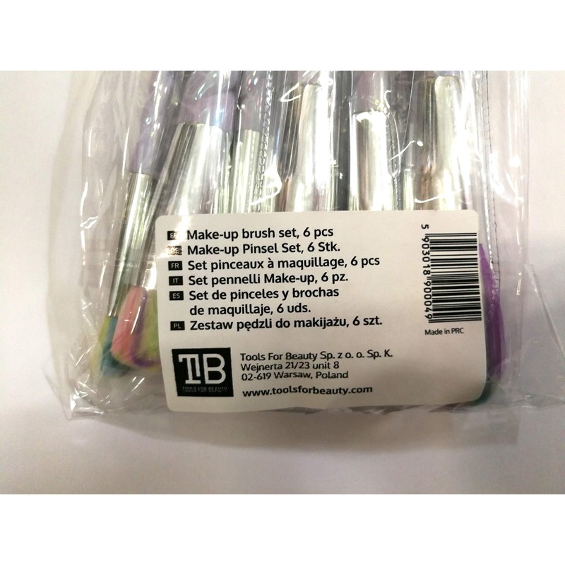 T4B MIMO Set of 6 Make-Up Brushes Unicorn