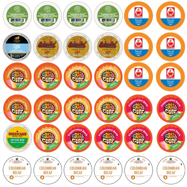 Decaf Coffee Pods Variety Pack – Flavored & Unflavored Assorted