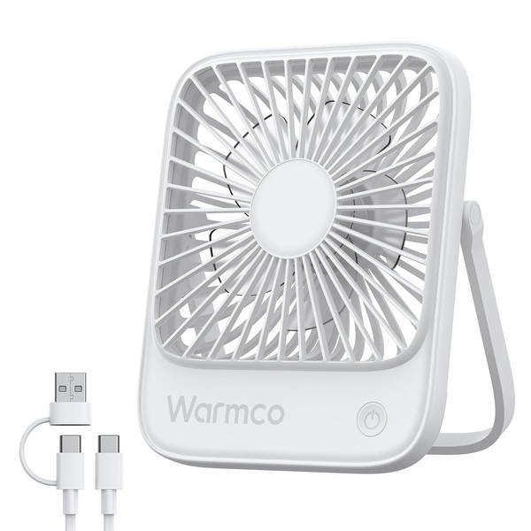 Warmco USB Connected 5.3" Ultra Thin Desk Fan | Powerful