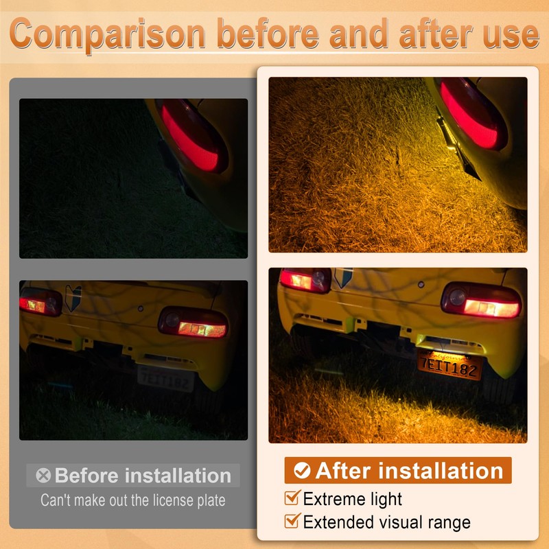 LivTee License Plate Light, Extremely Bright LED License Plate Lights