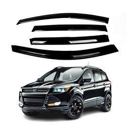 Fits Ford Escape 2013 2014 2015 2016 Acrylic Safe Smoke Window Visor Set - Sun, Rain, and Vent Protection, 4-Piece Window Deflector Guard Kit, 2mm-Thick