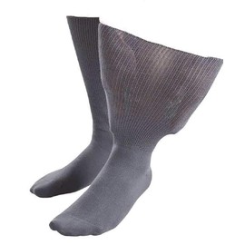 IOMI Sock Shop Footnurse - Herren & Damen socken extra weit bund ödeme beine behandlung gesundheitssocken für geschwollene füße (43-45 eur, Grau)