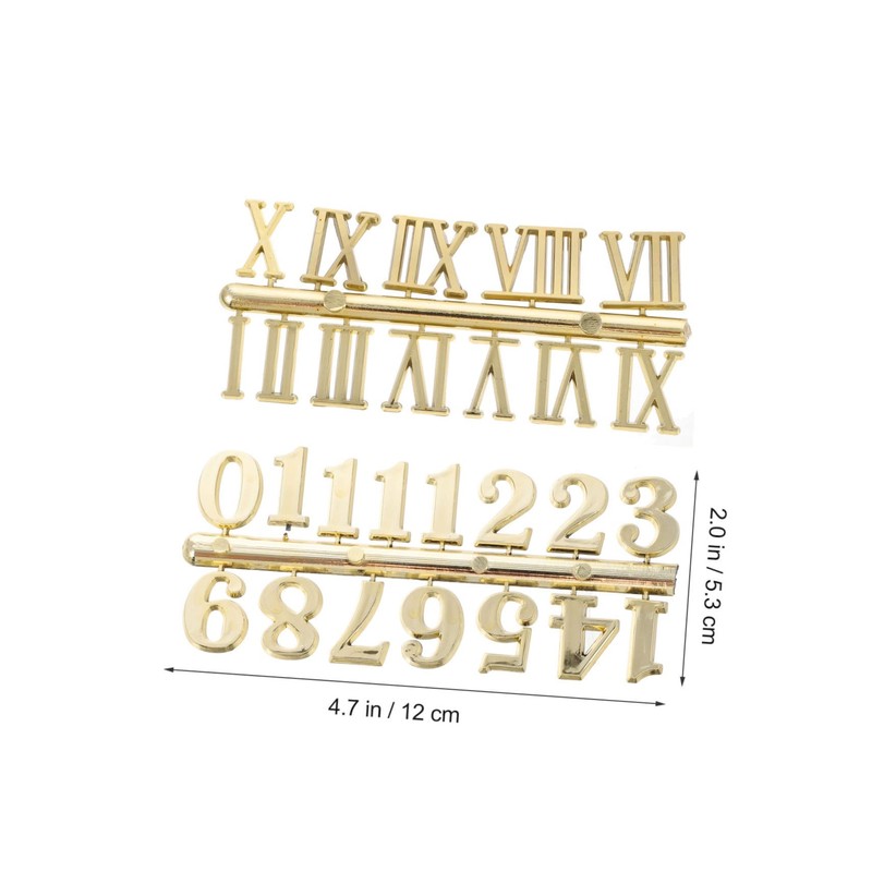 LALAFINA 6pcs DIY Digital Clock Numeral Kit Arabic Roman Replacement