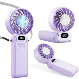 Ventilatore portatile con refrigeratore per il ghiaccio, mini ventilatore portatile ricaricabile a batteria, display a LED con ventola turbo a 5 marce, raffreddamento fino a 15 ore, ventole personali