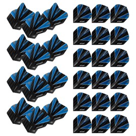 WINMAU Prism Alpha Design Extra Thick Dart Flights - 10 sets per pack (30 dart flights in total) (Black & Blue)