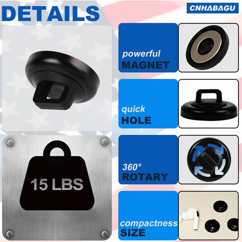 CNHABAGU Magnet Zip Tie Mount Magnetic Zip Ties Mount Clips