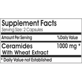 Ceramides with Wheat Extract 1000mg ~ 90 Capsules - No Additives ~ Naturetition Supplements