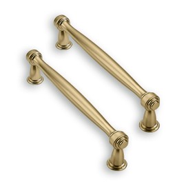 ZAUYX Solid Heavy Duty 2 Pack 5 Inch Hole Center Champagne Bronze Cabinet Pulls Kitchen Cabinet Hardware Kitchen Handles for Cabinets Champagne Brass for Cabinets Dresser Pulls Drawer Pulls