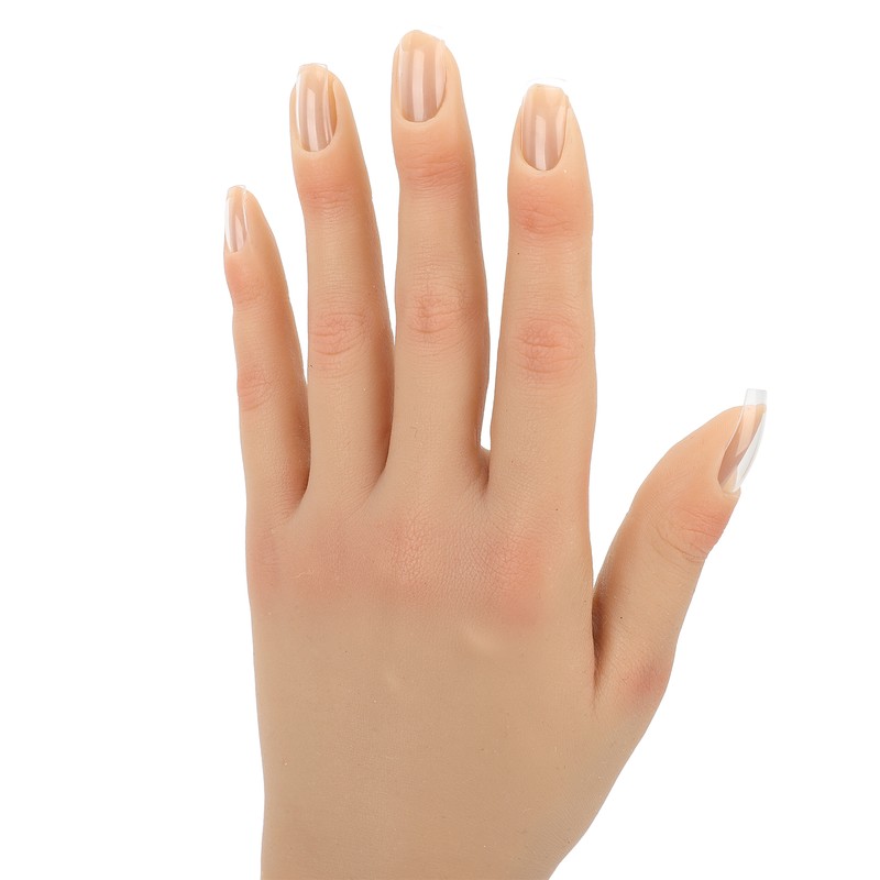 Nail Training Practice Hand Professional Bendable Silicone Female Mannequin Hand