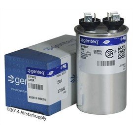 CAP200000370RP - 20 uf MFD 370 Volt VAC - Janitrol Round Run Capacitor Upgrade