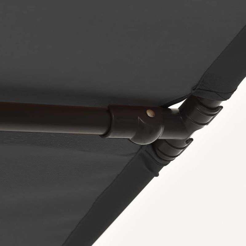 vidaXL Rectangular Outdoor Parasol with Aluminum Pole - Anthracite Fabric