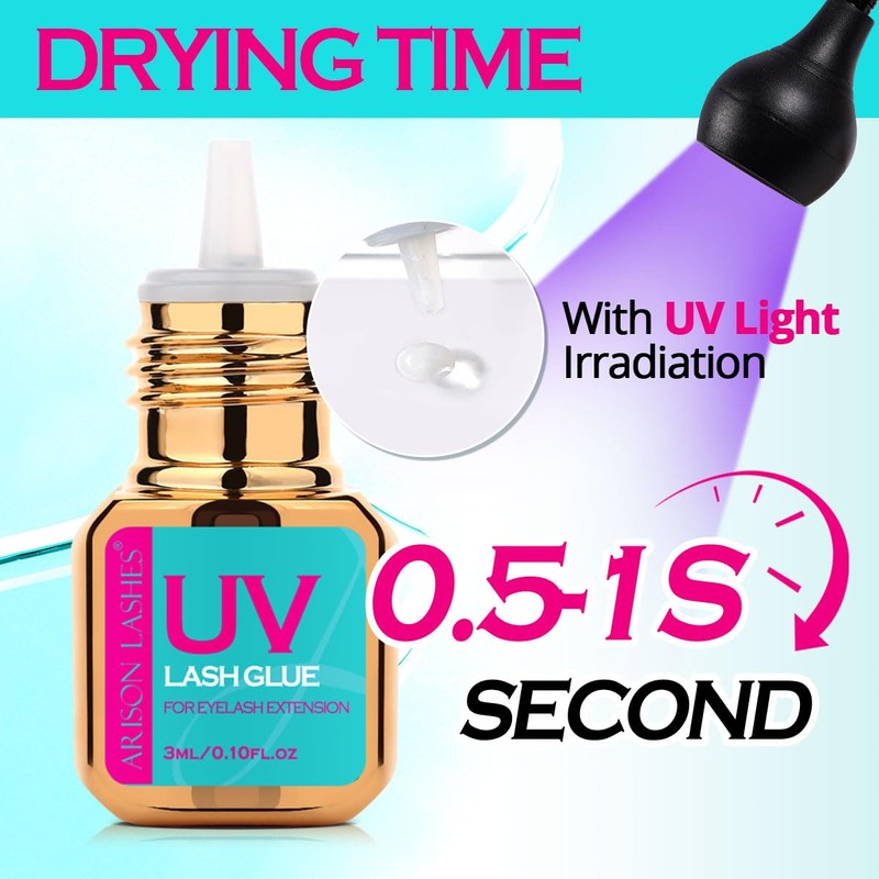 Eyelash Extension UV Eyelash Glue 1 Sec Quick Dry Strong