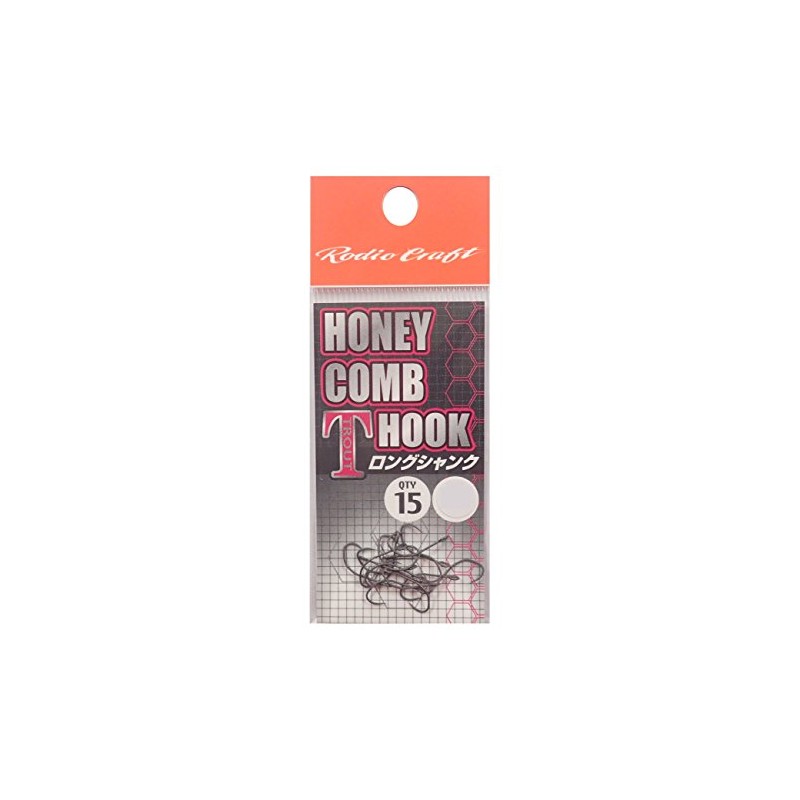 Rodiocraft Honeycomb T Hook, Long Shank, 15 Pieces, #8 (Fluorine)