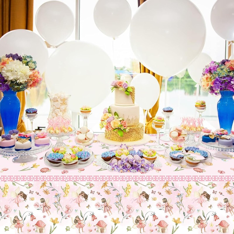 Pack of 2 Fairy Tablecloths, Fairy Tablecloth, Party Tablecloths, Table